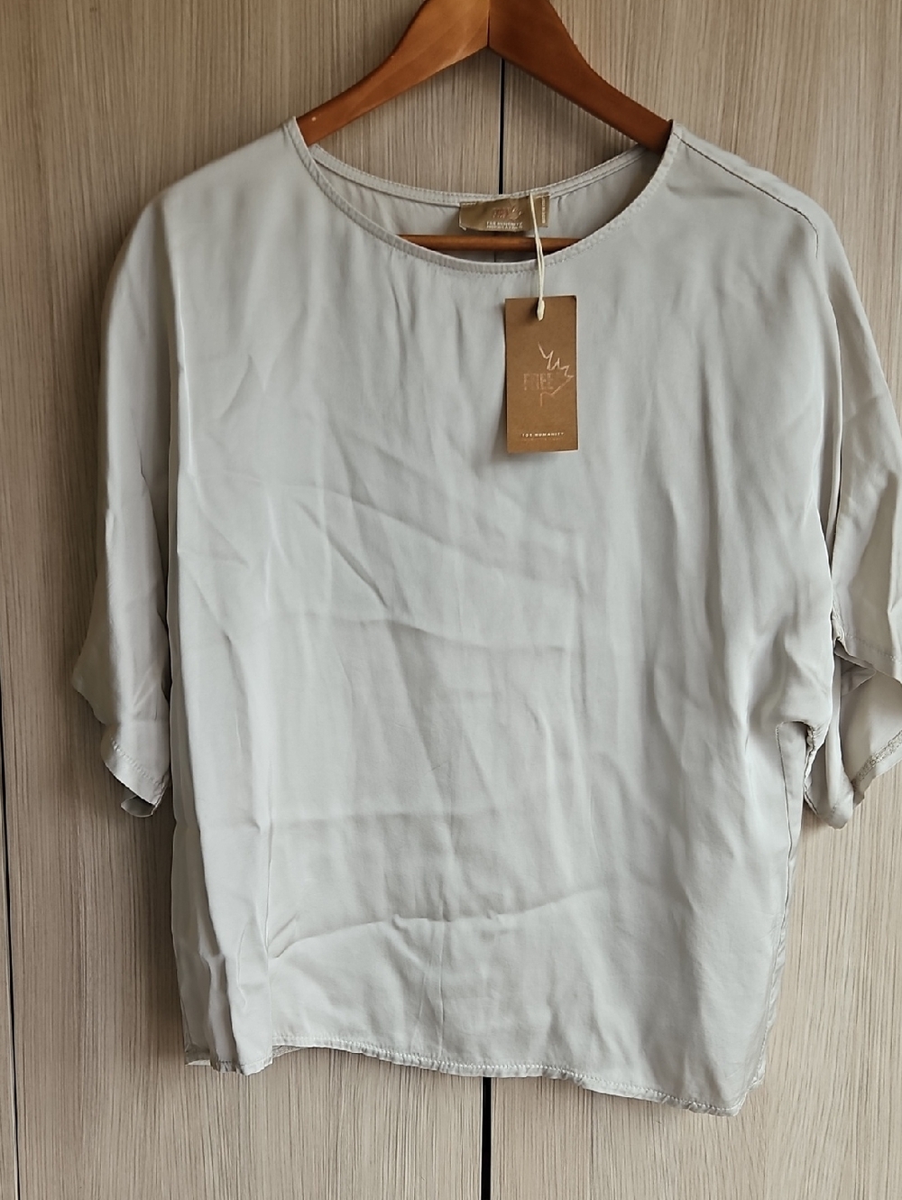 Classic Silk Short-Sleeve Blouse. New With Tags